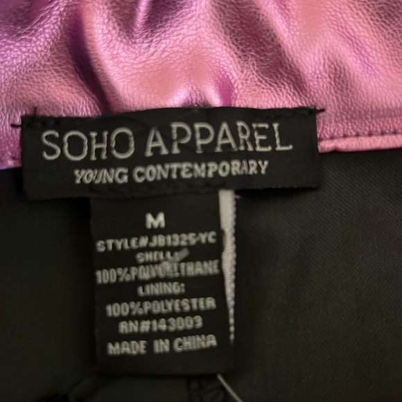 Soho Apparel Young Contemporary Faux Leather Cargo Skirt Size M NWT - Picture 12 of 13